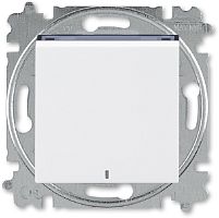 Выключатель с подсветкой без рамки ABB EPJ Levit 1-кл. белый/дымчатый черный картинка